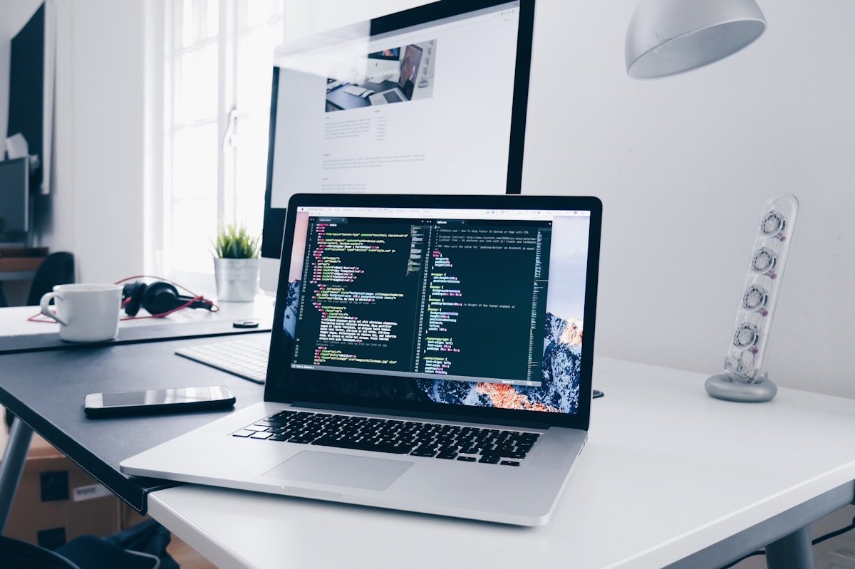 Developer team working on custom software